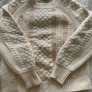 J.Crew cable knit sequin sweater